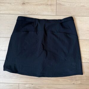 Lululemon Warpstreme Golf Skirt Black Size 12 Multi-Pocket Tennis Pickleball